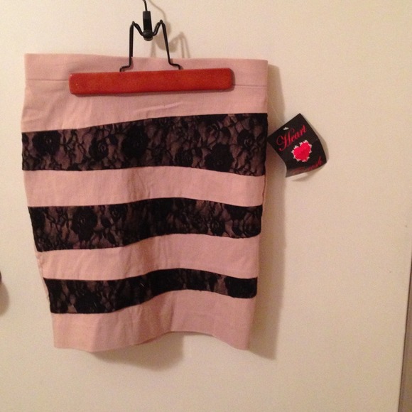 *BRAND NEW* lace striped pencil skirt