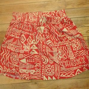 Red tribal designed skirt