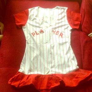 Red baseball Halloween Costume with glove