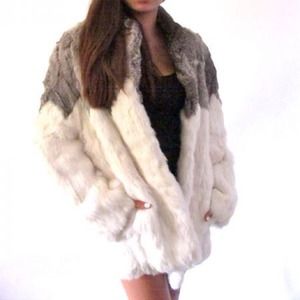 Vintage 100% Authentic Rabbit Fur coat