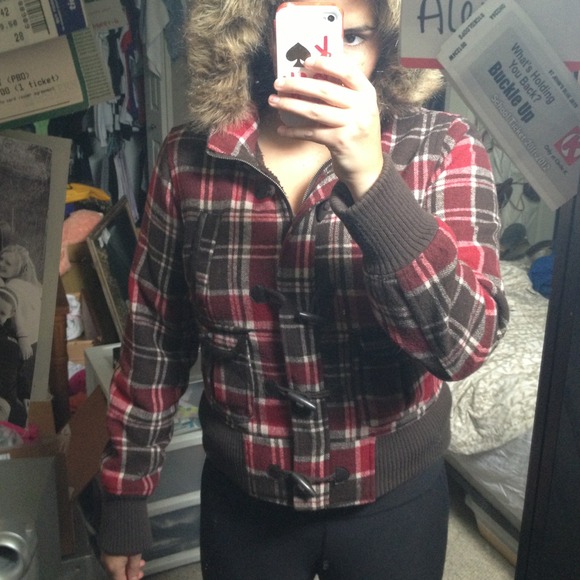 ❗️❗️Red plaid Winter jacket