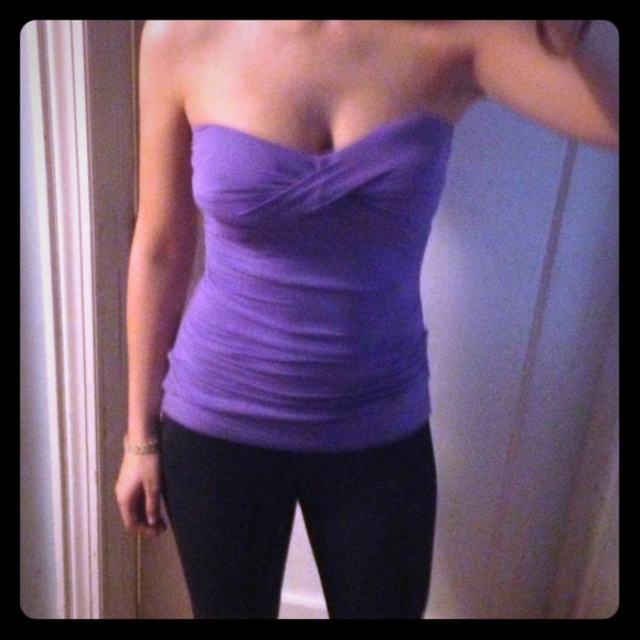 ❌❌ Traded! ❌❌ Purple stretchy tube top.