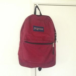 Jansport maroon burgundy red backpack