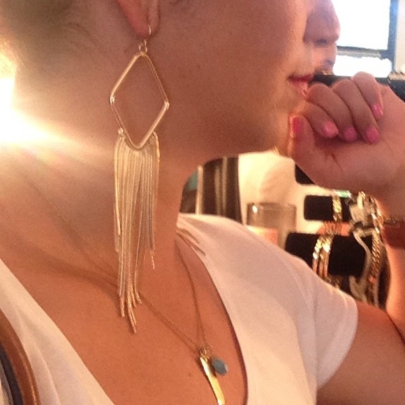 Gold drop earrings