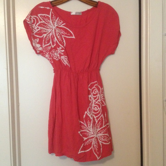 XS A'gaci dress with white belt.