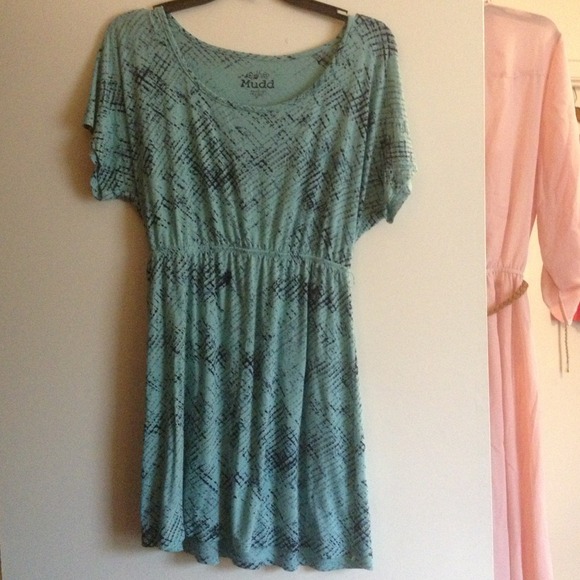 Medium blue with navy design Mudd dress.