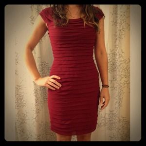 Red tier dress