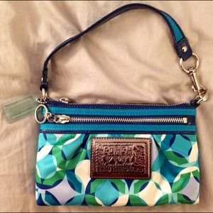 Authentic Coach Poppy Kaleidoscope Wristlet