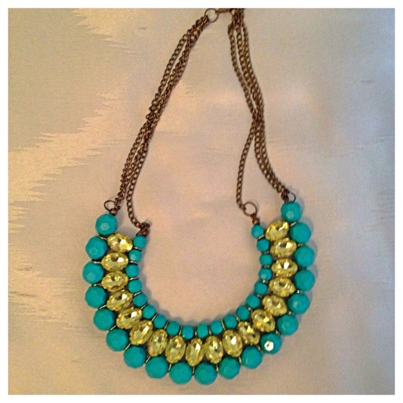 Lime & Turquoise Statement Necklace