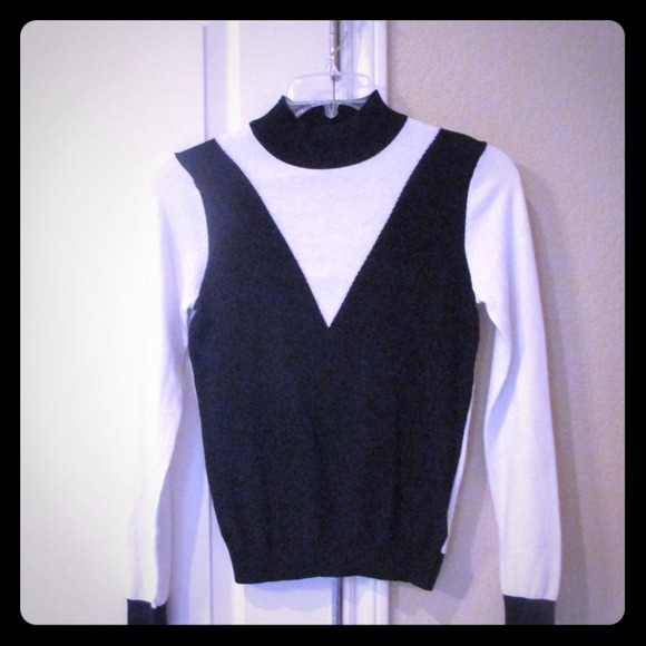 Black and white sweater