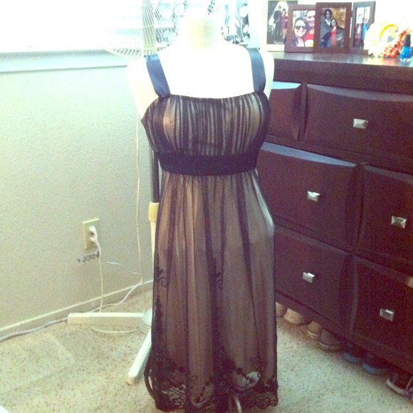 Formal gown. Size 12. Champagne an Black