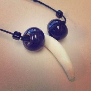 Beaded Wolf Tooth Necklace