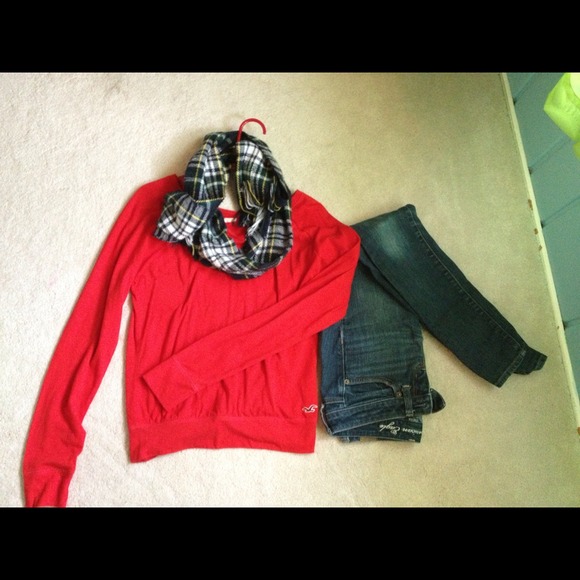 Red hollister shirt