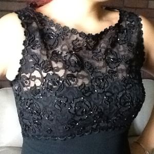 Formal black dress 8p