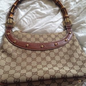 Gently used Authentic Gucci bag with bamboo handle