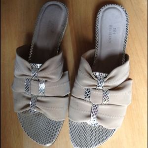 Tan and Gold Sandals