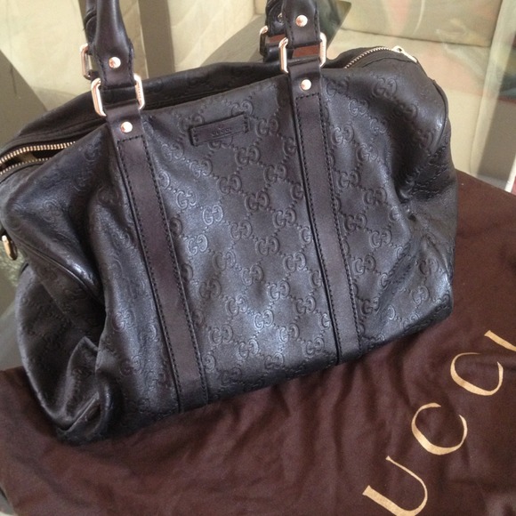 Gucci leather Boston bag