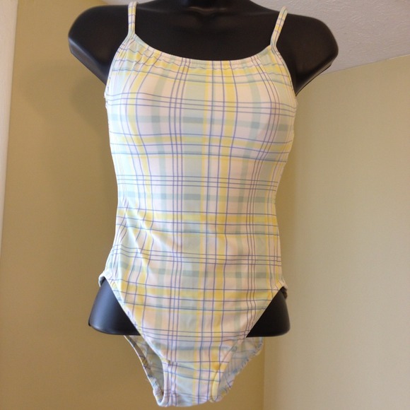 Plaid Calvin Klein one piece bathing suit