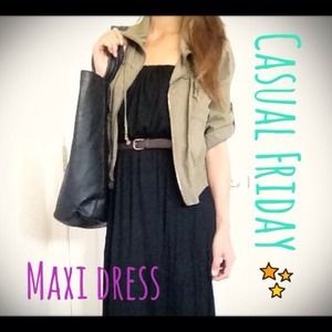 🚫🚫SOLD🚫🚫 Strapless Black Dress