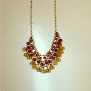 Brown and cream colored necklace