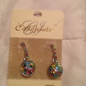 Multicolored crystal earrings
