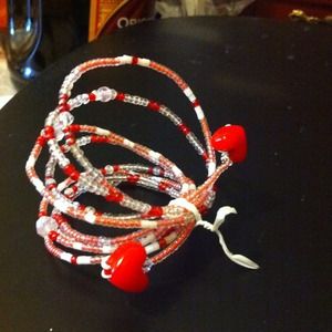 Handmade flirty beaded hairwrap