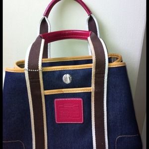Authentic Coach Purse Handbag Denim