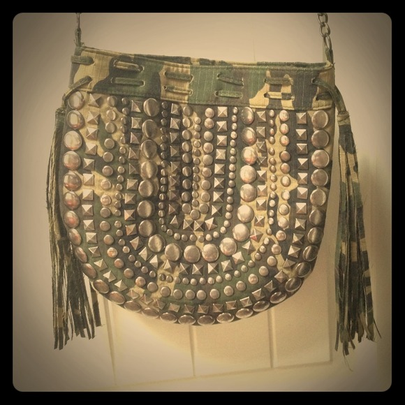 Army print purse