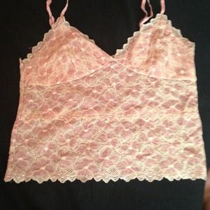 Light pink lace Hollister crop top