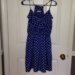 Ruffled cat print dress