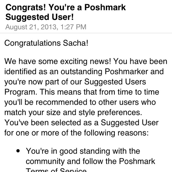 Yeah, they suggested me.
