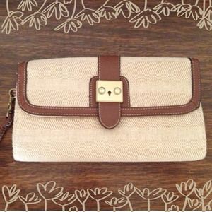Merona brown and tan clutch!