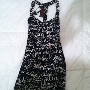 Black and white club dress