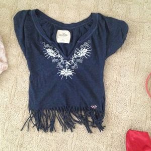 Hollister tassel shirt