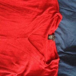 Red shirt. Good for dress code school