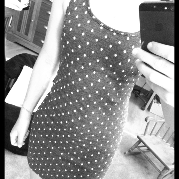 Polka-dot cross-back dress