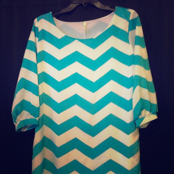 Aqua chevron dress!