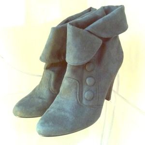 REDUCED 💕 Cute Dark Grey Suede Foldover Booties