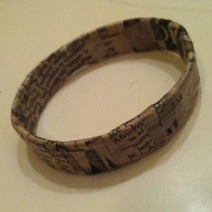 Newspaper bracelet