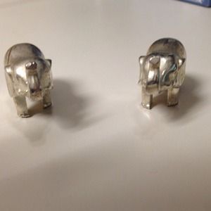 Two Silver Elephants