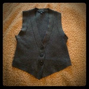 Charcoal gray cotton/wool vest!