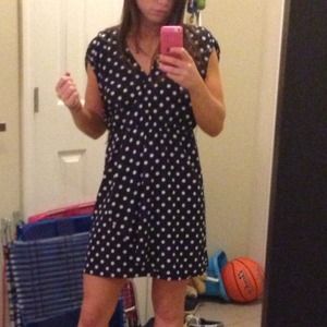🚫Sold🚫Navy blue polka dot dress