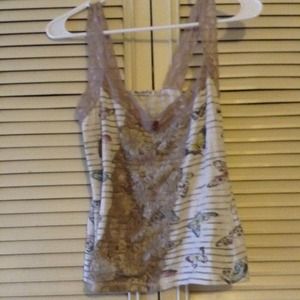 Butterfly lace tank top.