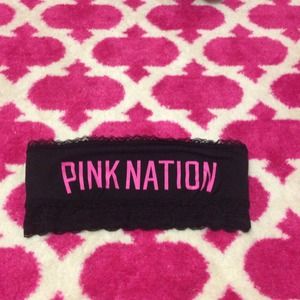 ⛔️SOLD⛔️VS PINK Nation Black And Pink Bandeau Size