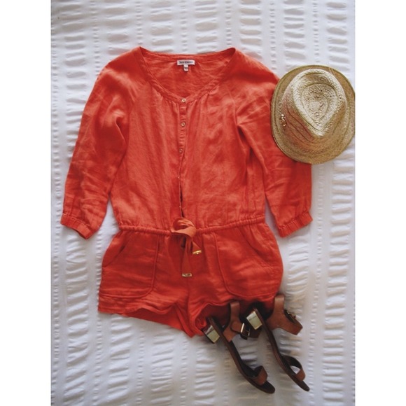Juicy Couture linen shorts romper