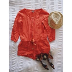 Juicy Couture linen shorts romper
