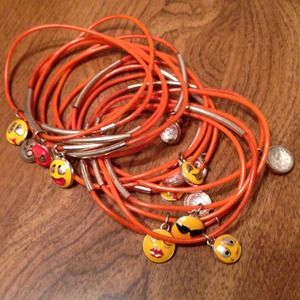 Orange charm bracelet