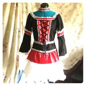 Japanese fashion dress with necklace