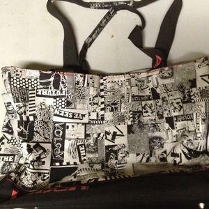 Volcom black and white bag