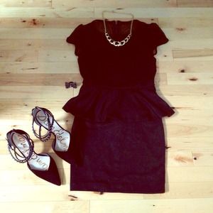 Reduced!! F21 Black Peplum Dress